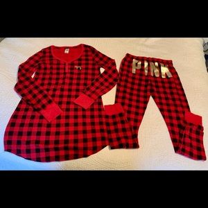Victoria’s Secret PINK Thermal Pajamas size Medium